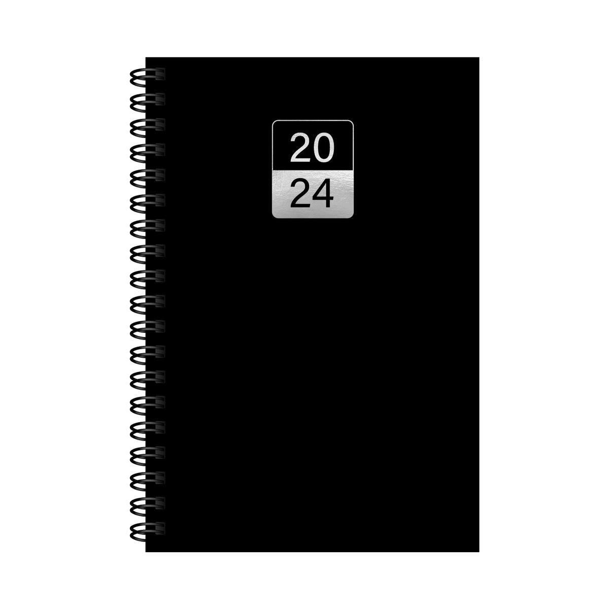 Ημερήσιο ημερολόγιο 2024 pop μαύρο 10 x 14 cm
